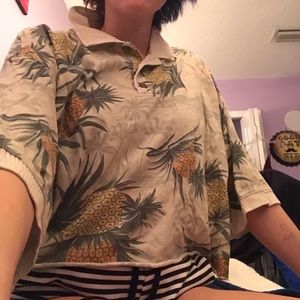 Cropped Hawaiian Polo